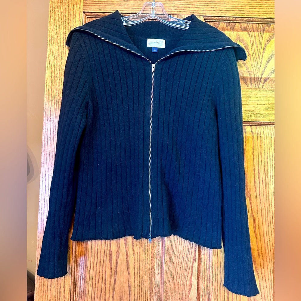 Universal Thread Black Ribbed Cardigan